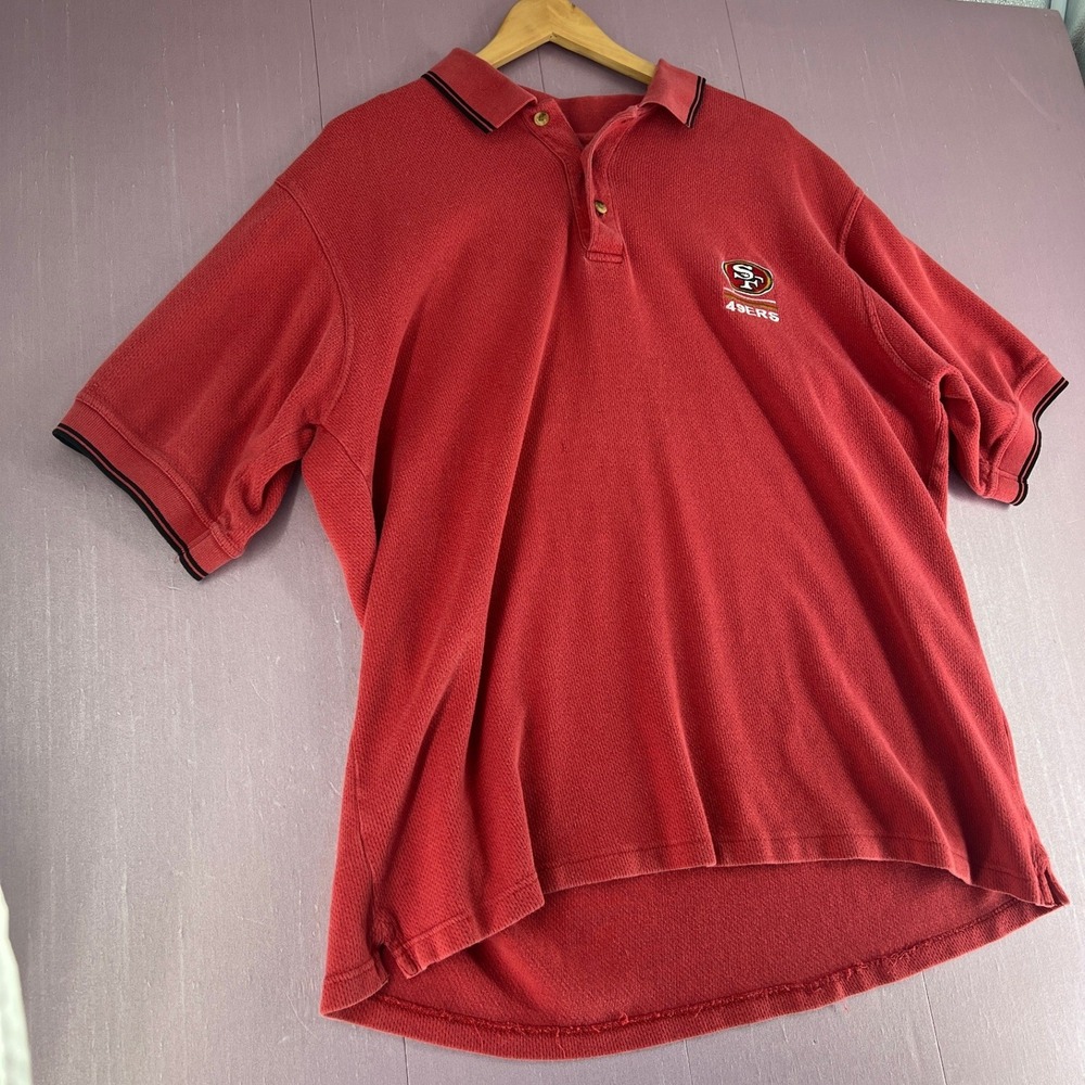 Vintage‎ Y2K NFL San Francisco 49ers Embroidered Polo Shirt Mens Large - Picture 2 of 6